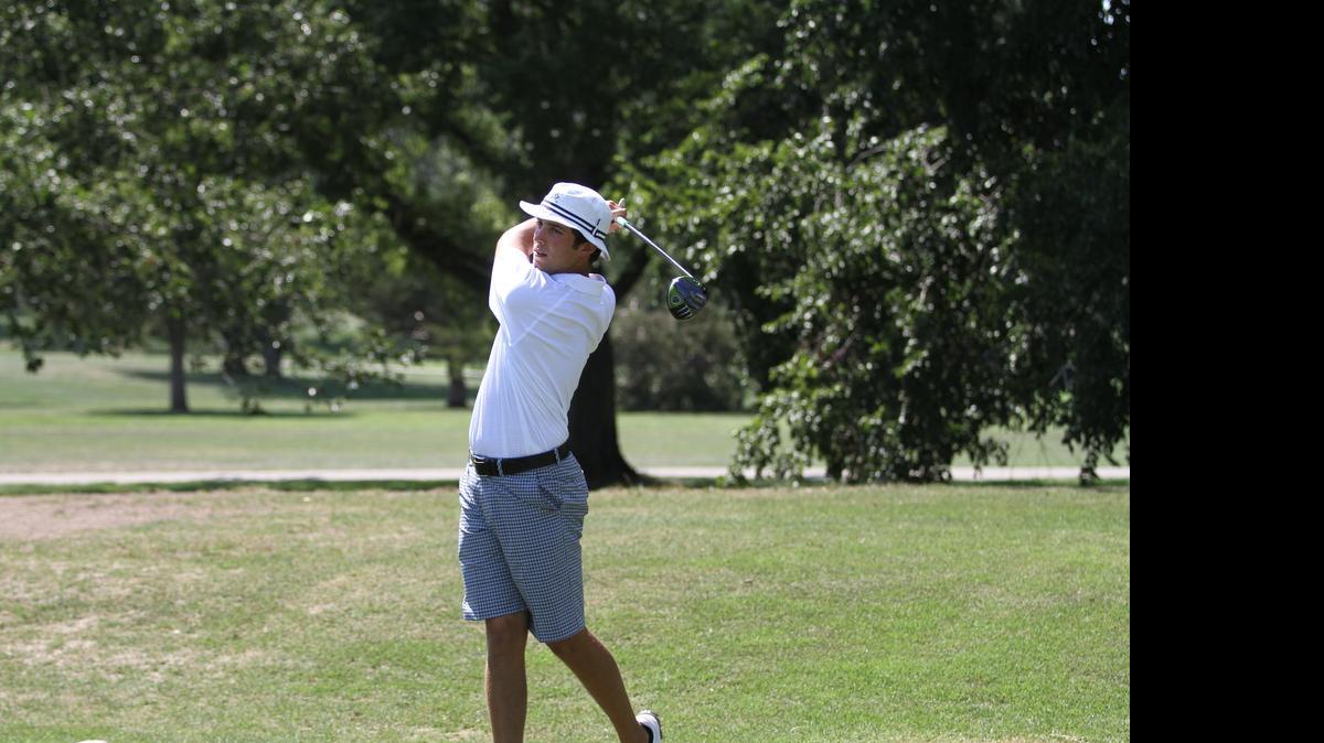 
Max Lazzo hits a shot while playing for Washburn. He played for the Ichabods for three seasons before transferring to Wichita State, where he did not play golf.
