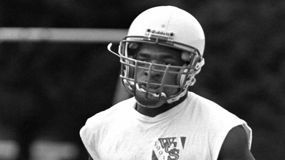 DeAngelo Evans of Wichita Collegiate is the only player selected to three Wichita Eagle Top 11 football teams (1993-94-95).
