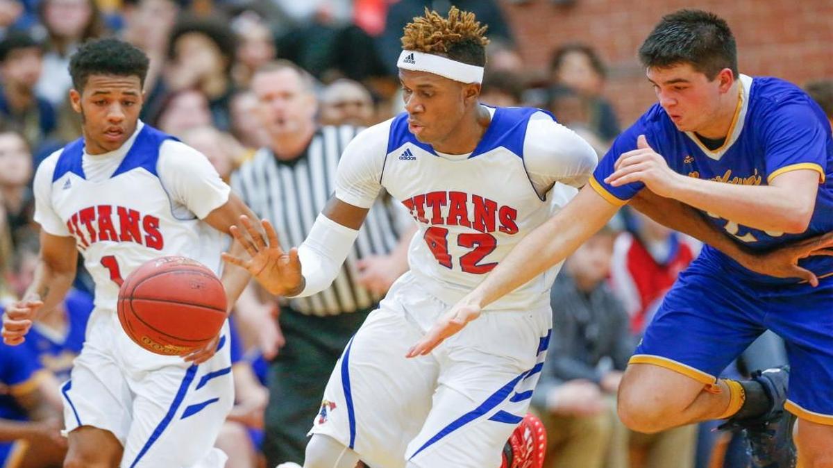 Wichita South’s Remy Lemovou (42).