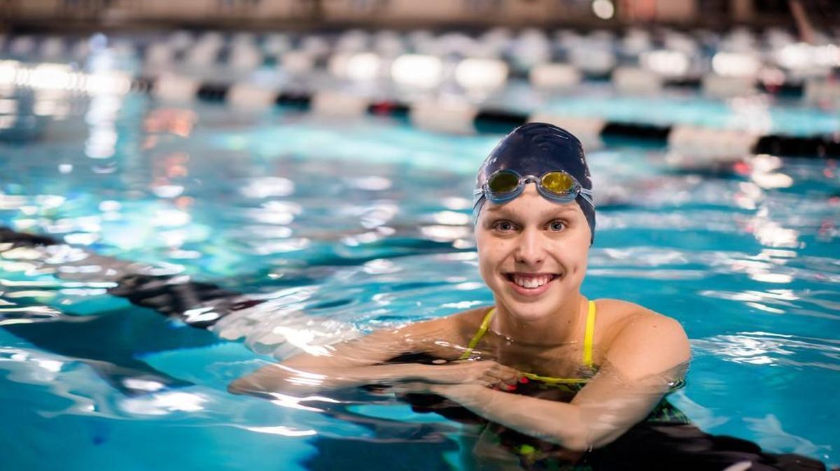 Kendall Kilgore, a senior at Trinity Academy, will complete in the Class 5-1A girls swim meet beginning Friday in Topeka.