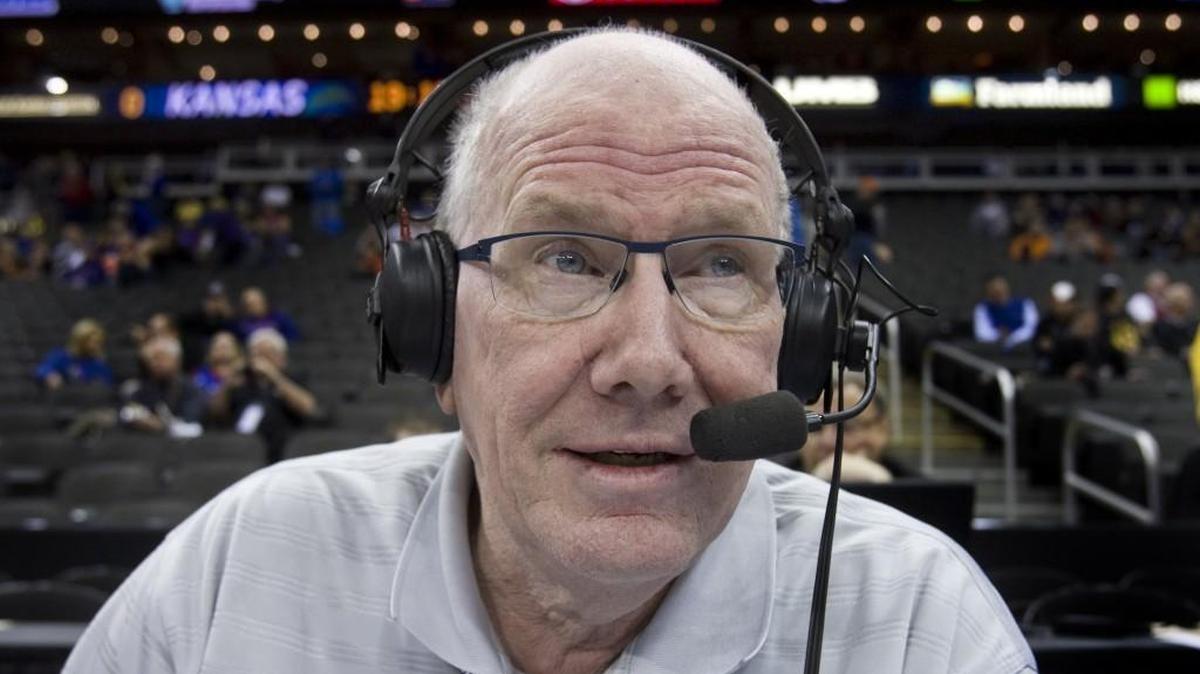 A file photo of former Kansas Jayhawks broadcaster Bob Davis, who passed away on March 20, 2025.
