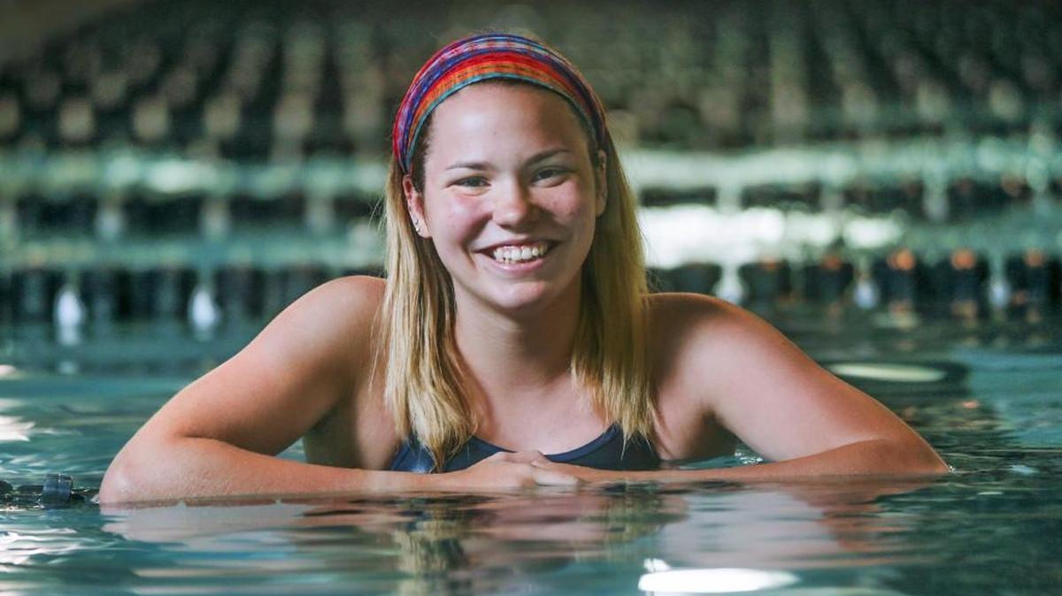 Trinity senior Taylor Kostboth is the two-time defending champion in the 50 free and is looking for a third title.