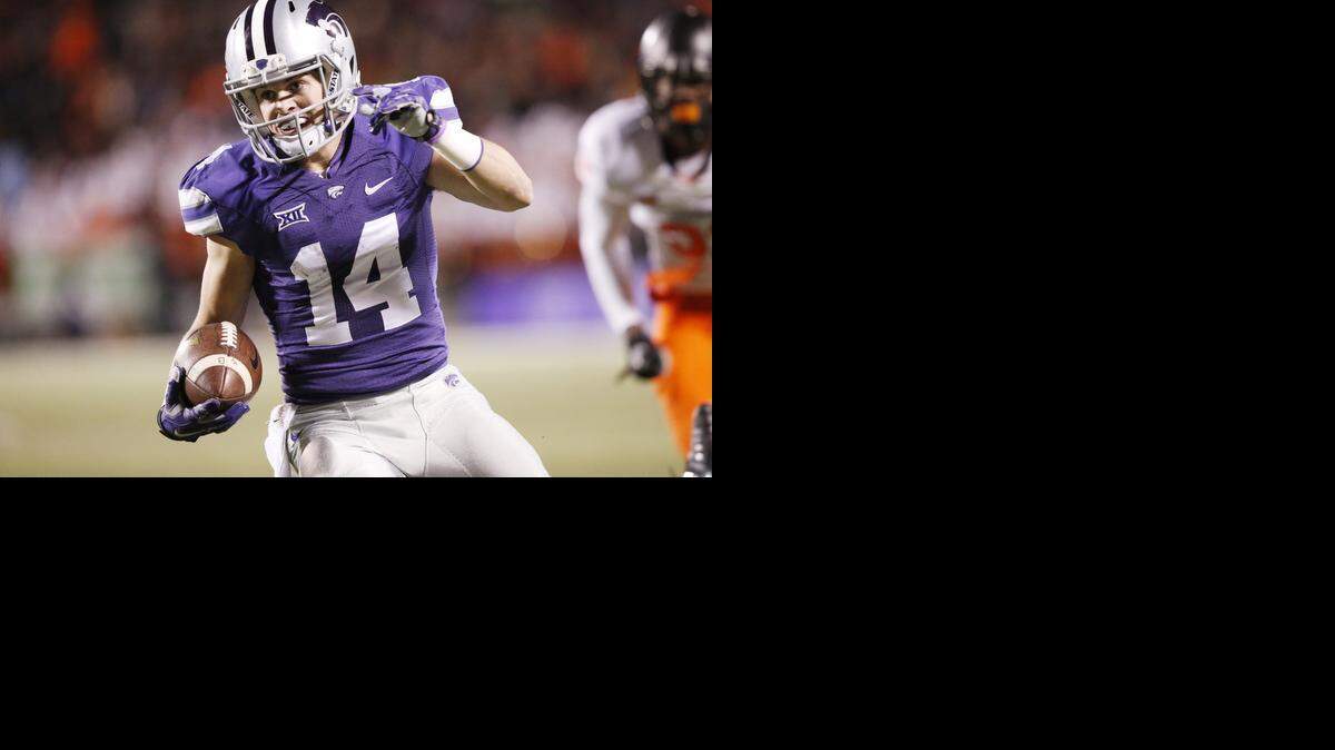 
K-State wide receiver Curry Sexton, from Abilene, has caught 58 passes for 799 yards and four touchdowns this season.
