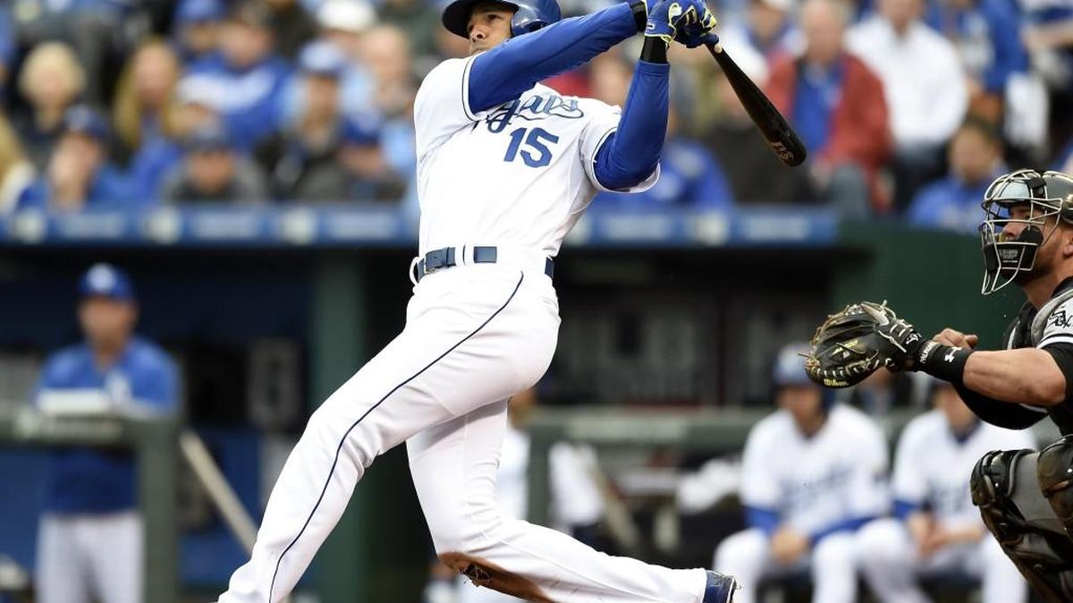 
Royals outfielder Alex Rios has never played in the postseason, but that will end on Thursday night.
