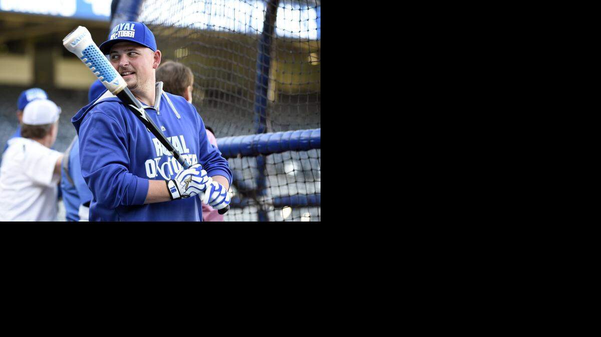 
Royals designated hitter Billy Butler waits to take batting practice Monday at Kauffman Stadium. When the Series shifts to San Francisco, pitchers will bat and Butler will be on the bench. 
