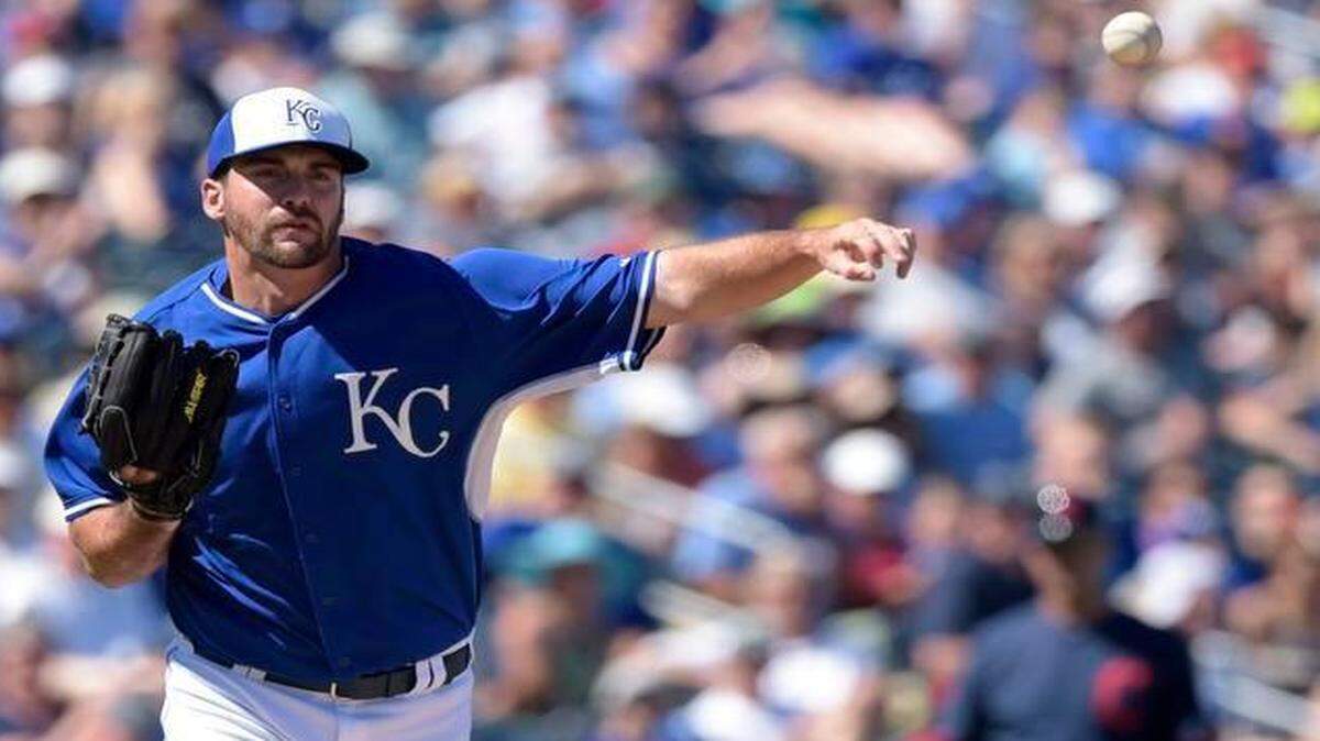 
Brian Flynn, a former Wichita State pitcher, joined the Royals during the offseason and is competing for a spot in the bullpen.
