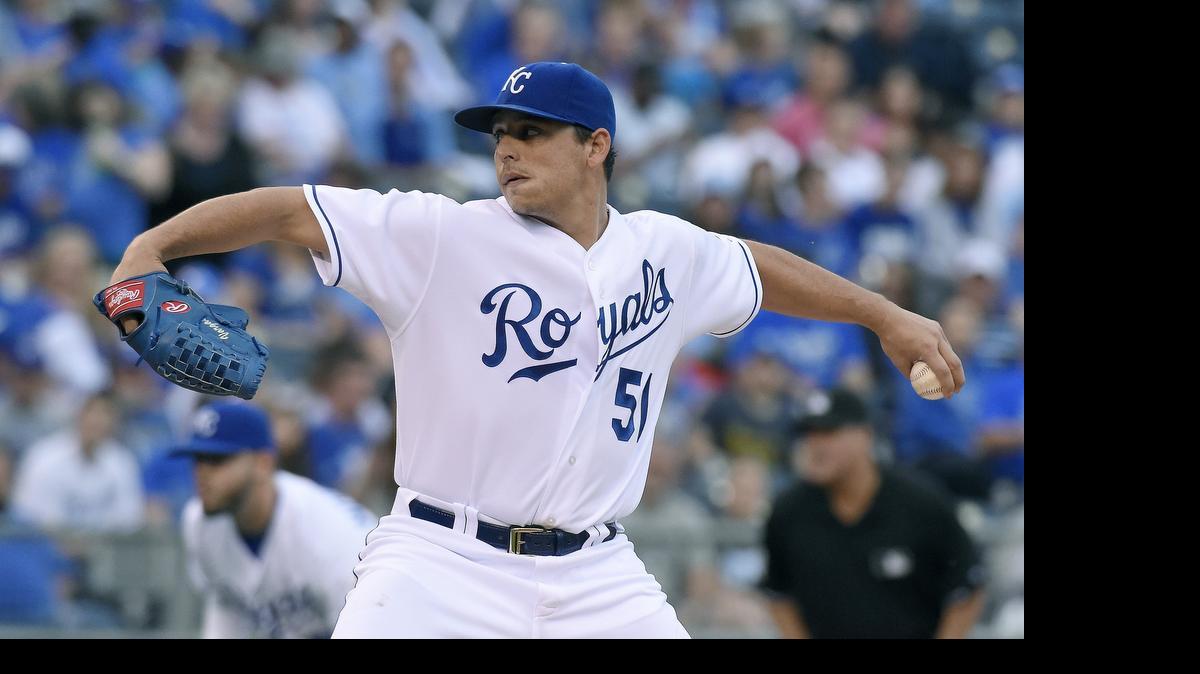 
Kansas City Royals starting pitcher Jason Vargas throws against the Cleveland Indians on Tuesday. Vargas was placed on the disabled list Friday with a flexor strain
