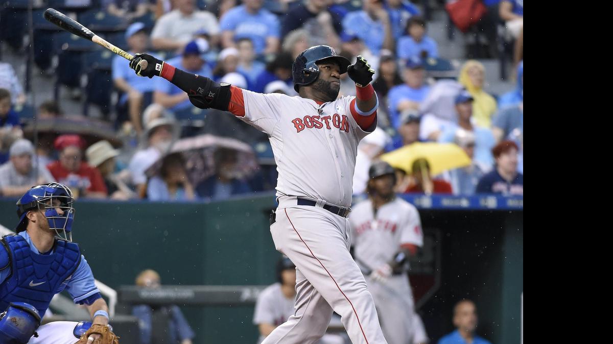 
David Ortiz launched a solo home run in the fourth inning, one of three home runs by Red Sox hitters as Boston beat the Royals 13-2 on Sunday at Kauffman Stadium.
