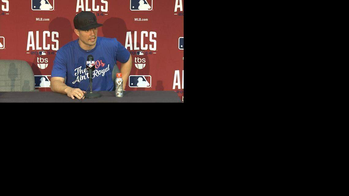 Royals pitcher Jeremy Guthrie apologized Wednesday for wearing a T-shirt that read "These O's Ain't Royal" to a post-game press conference Tuesday.