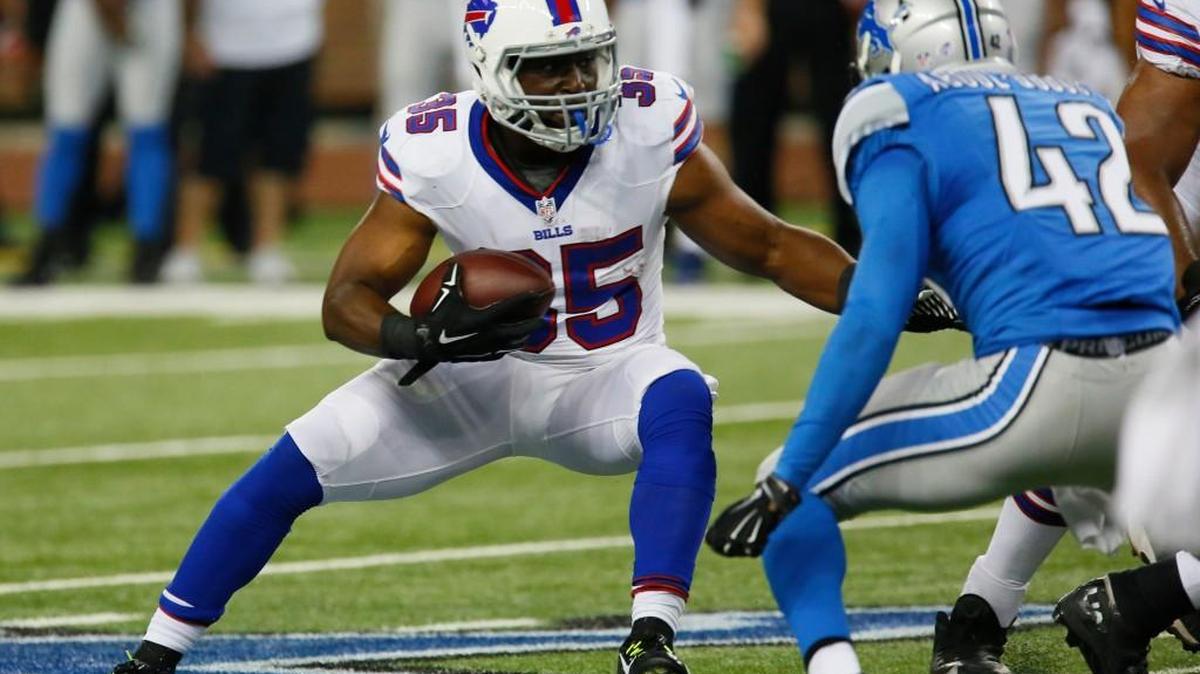 
Bryce Brown (35) runs against Detroit in a Sept. 3 preseason game. The Bills released the third-year pro on Tuesday.
