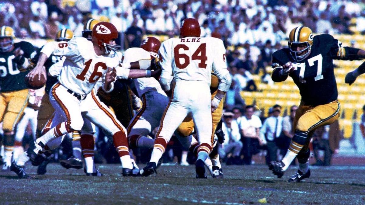 
The Chiefs only trailed the Packers 14-10 at halftime of Super Bowl I, but quarterback Len Dawson threw an interception in the second-half that turned the game and Green Bay won 35-21.

