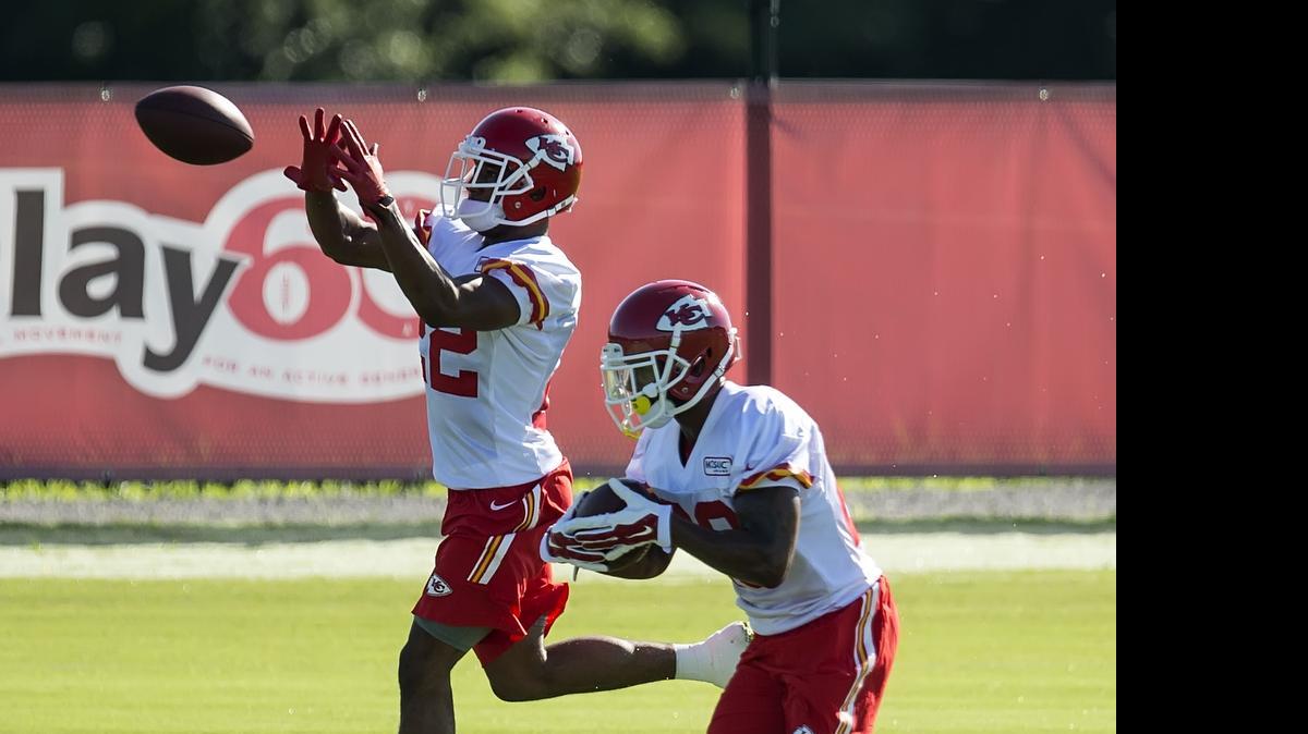 
Chiefs cornerbacks Steven Nelson (foreground) and Marcus Peters are linked by their status as rookies as well as their position. They pair even room together.
