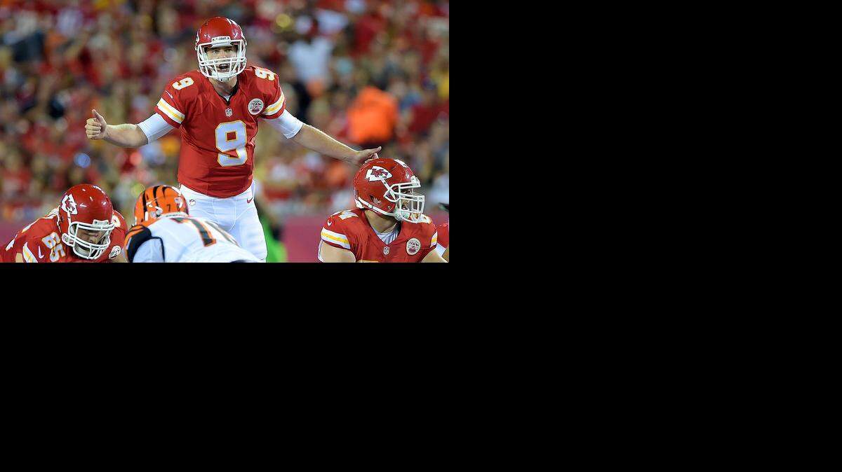 
Chiefs quarterback Tyler Bray calls signals during a preseason game in early August. 
