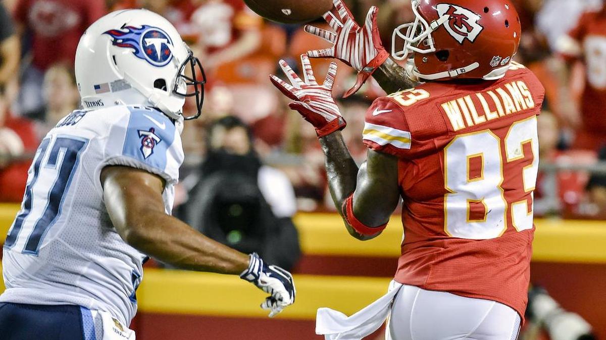 
The Chiefs wide added receiver Fred Williams (83) the practice squad after cutting him a day earlier.
