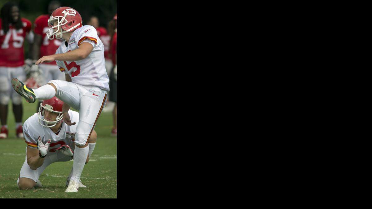 
Cairo Santos (right) and punter Dustin Colquitt could be the Chiefs’ new kicking tandem. 
