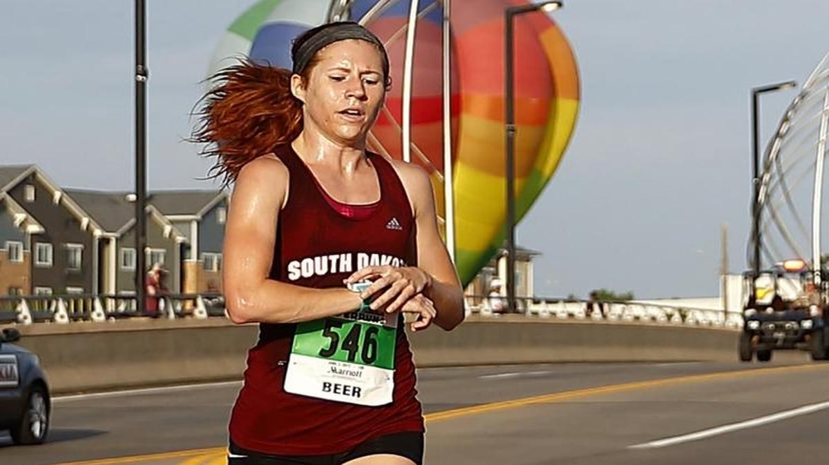 Amber Eichkorn won the women’s 10K in 36.46 on Saturday at the River Run.