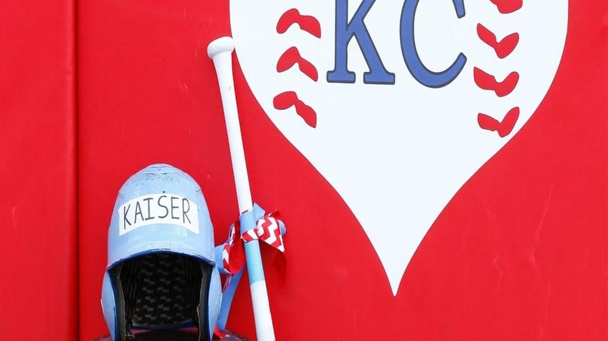 A memorial for Kaiser Carlile, the 9-year-old bat boy who was killed when he was accidentally hit by a bat after a on-deck circle swing during the 2015 NBC World Series.