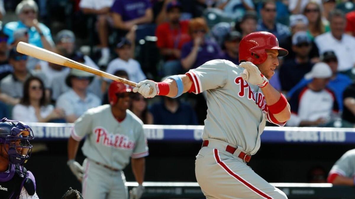 Laynce Nix, batting for the Phillies in 2013, will join his brother Jayson as two of the Kansas Stars’ younger players next month in the NBC World Series.