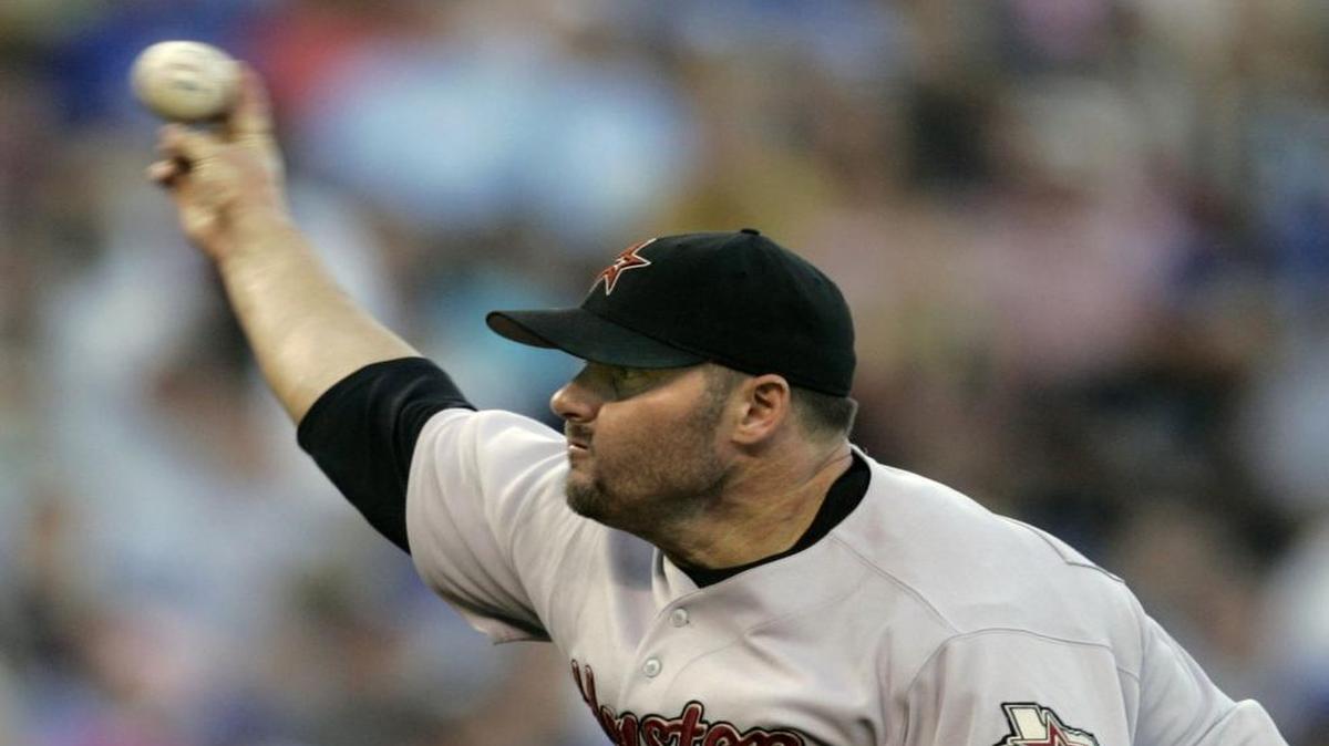 Roger Clemens pitches for the Astros against the Royals on June 17, 2005 at Kauffman Stadium in Kansas City, Mo. He got his 333rd career win that day. Clemens was third in the 2005 NL Cy Young vote – 19 seasons after he won his first Cy Young with the Red Sox.