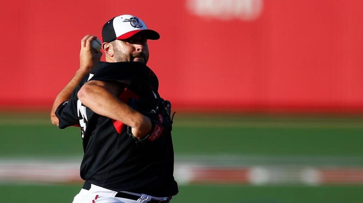 Anthony Capra delivers a pitch last season. Capra, a former Wichita State player, is part of the Wingnuts’ rotation this season.