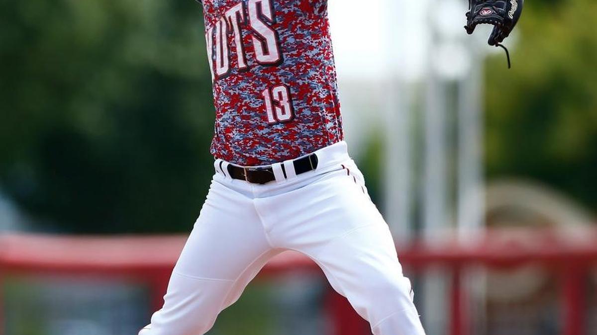 The Wingnuts’ Alex Boshers delivers a pitch against the Texas Airhogs in the first inning Sunday afternoon at Lawrence-Dumont Stadium. The Wingnuts won 16-0.
