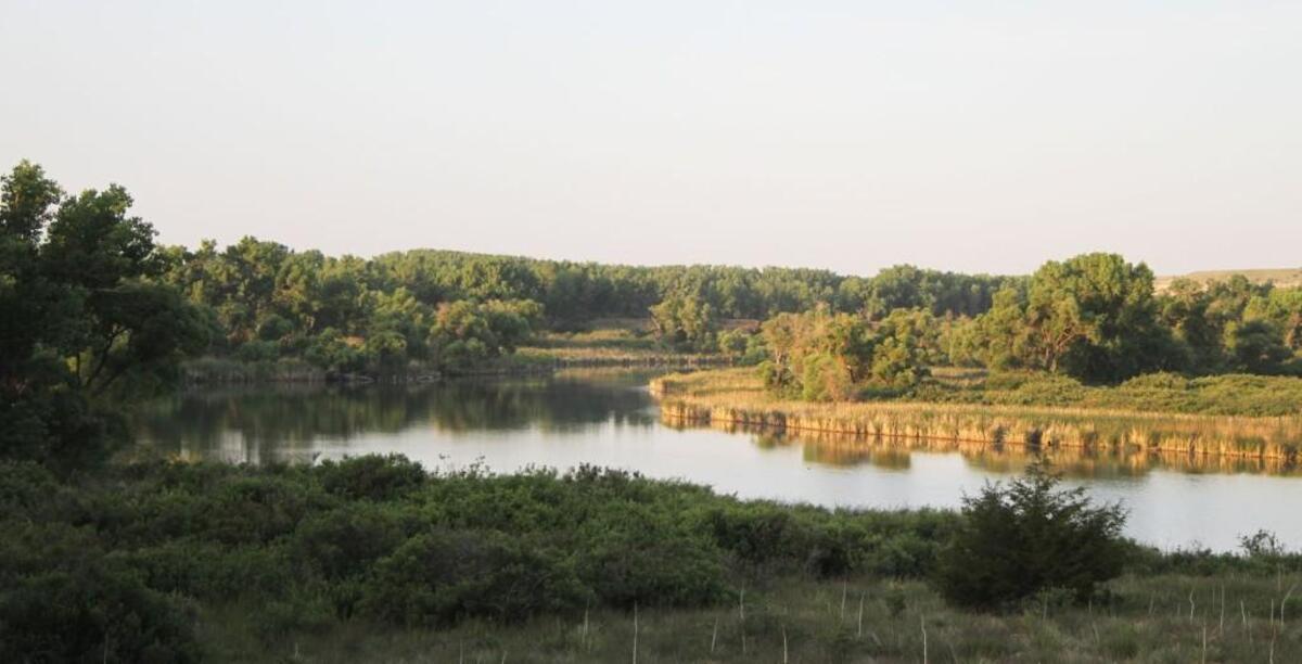 Scott State Fishing Lake was made the the Civilian Conservation Corps and is often ranked as one of the prettiest in Kansas. Its state park is rated one of the best in the nation.