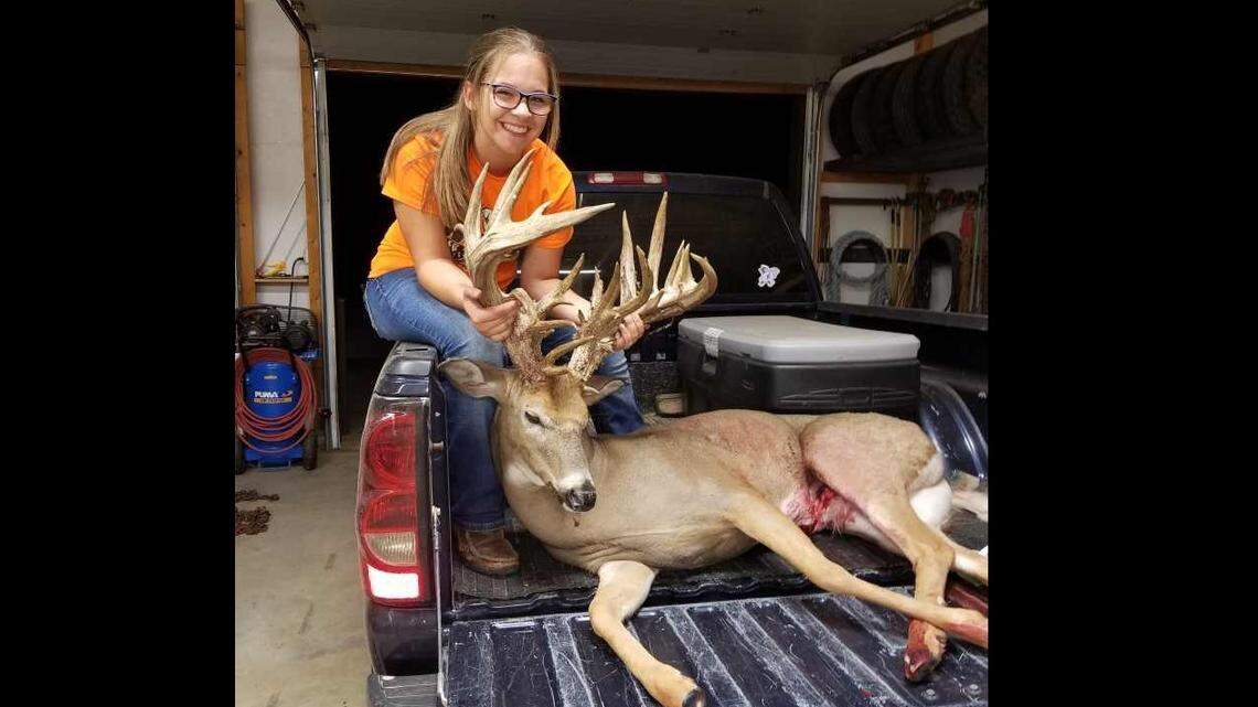 ‘We need to go out and hunt’: How a Kansas girl ended up with record for biggest buck
