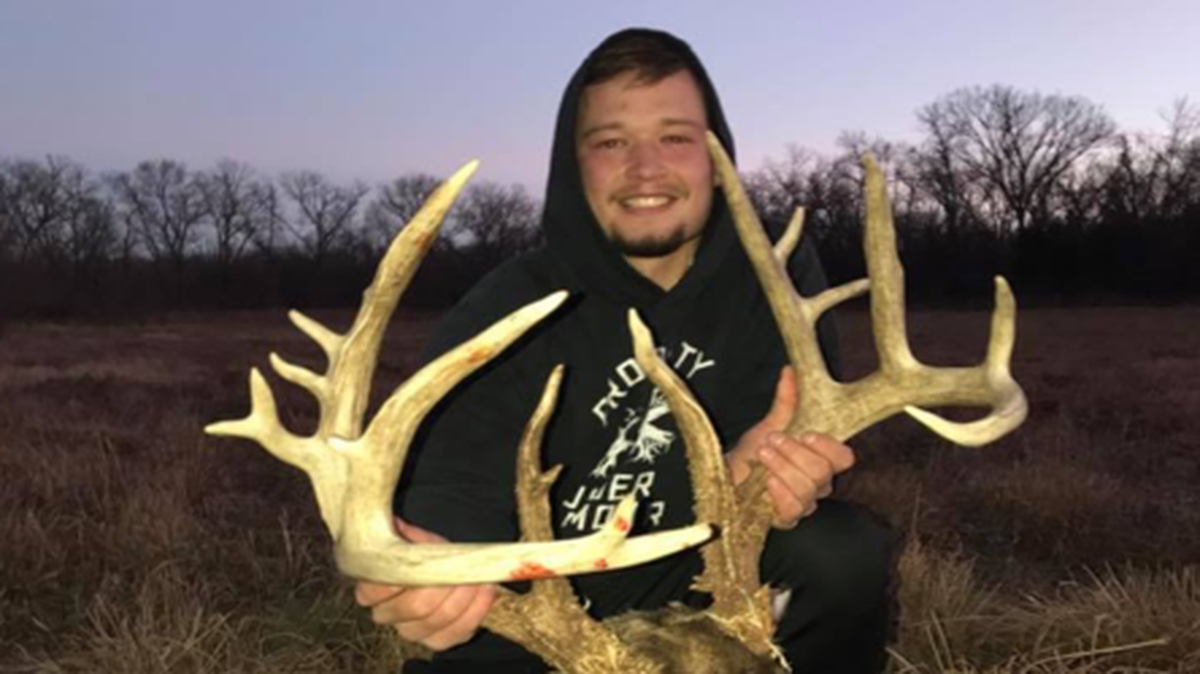 Nick Walsh and his hunting partners spent four years trying to get a glimpse of a legendary buck they called Stickers. The K-State punter got the 21-pointer on Monday in Osage County.