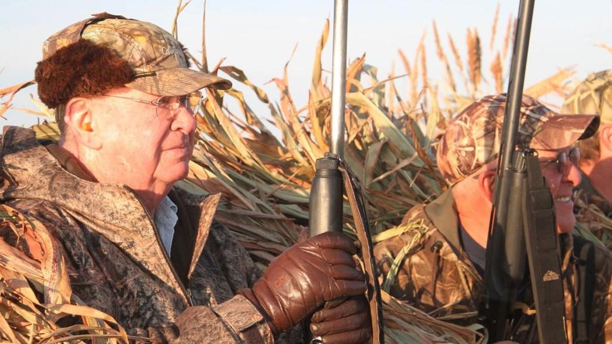 Charlie Kimbell, left, owned one of the finest wetlands in Kansas. Since he bought the place 40 years ago, he was always quick to give friend Bob Snyder, right, credit for working hard to make it so special.