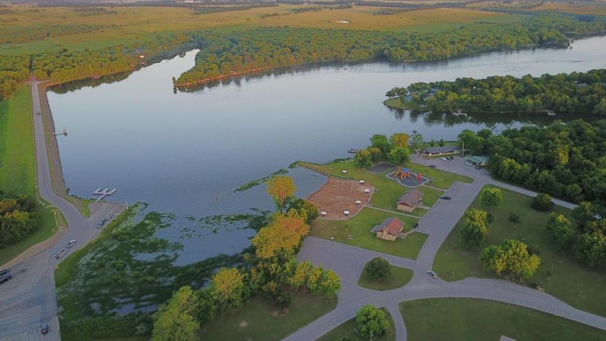 Near the Missouri Border, Crawford State Fishing Lake still honors the Civilian Conservation Corps workers who constructed it during the Great Depression. All of the campsites are shaded, with a view of the lake.