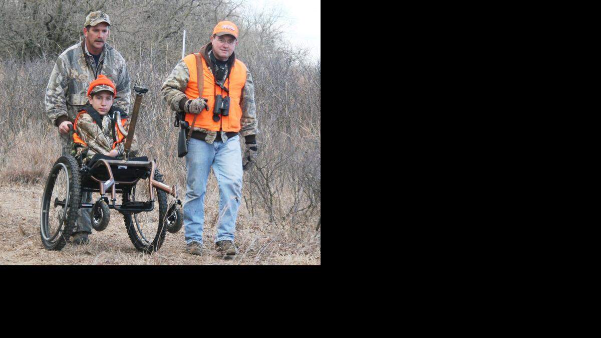 
For the past 12 years, Tim Schaller, right, has guided youth with life-threatening illnesses on trophy deer hunts in Pawnee County. This year, poaching may hurt their chances for success.

