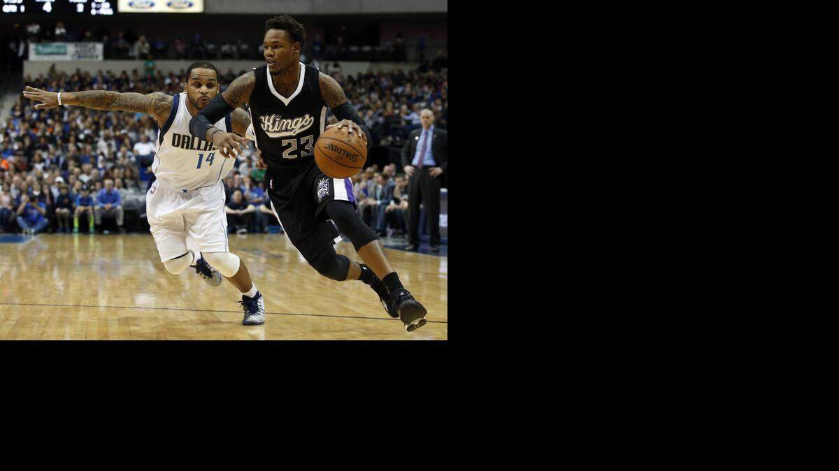 
Sacramento Kings guard Ben McLemore, right, in his second season out of Kansas, is averaging 11.2 points.

