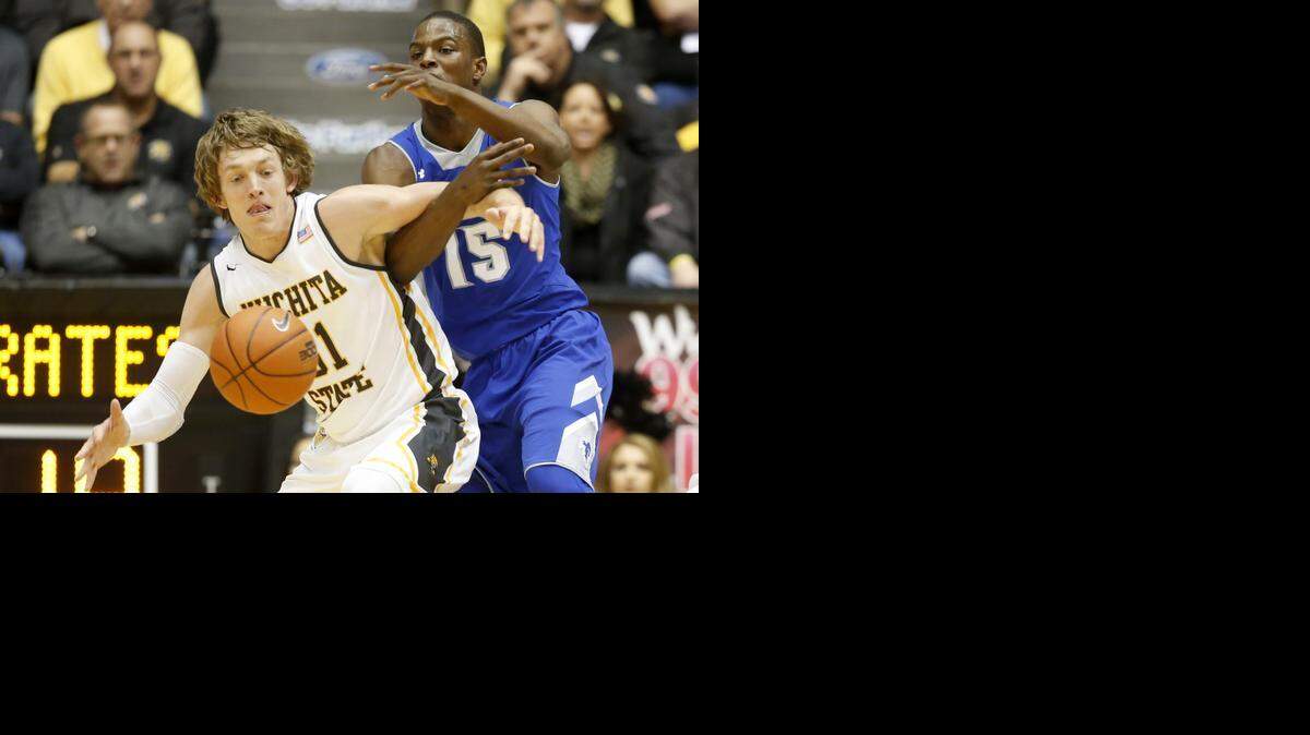 
Wichita State's Ron Baker steals the ball from Seton Hall's Isaiah Whitehead in the first half on Tuesday at Koch Arena. 
