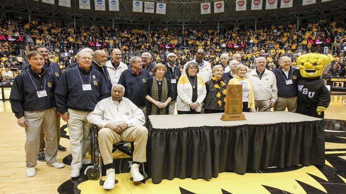 
The 1964-65 Shocker team that went to the Final Four was honored at halftime Saturday at at Koch Arena. 
