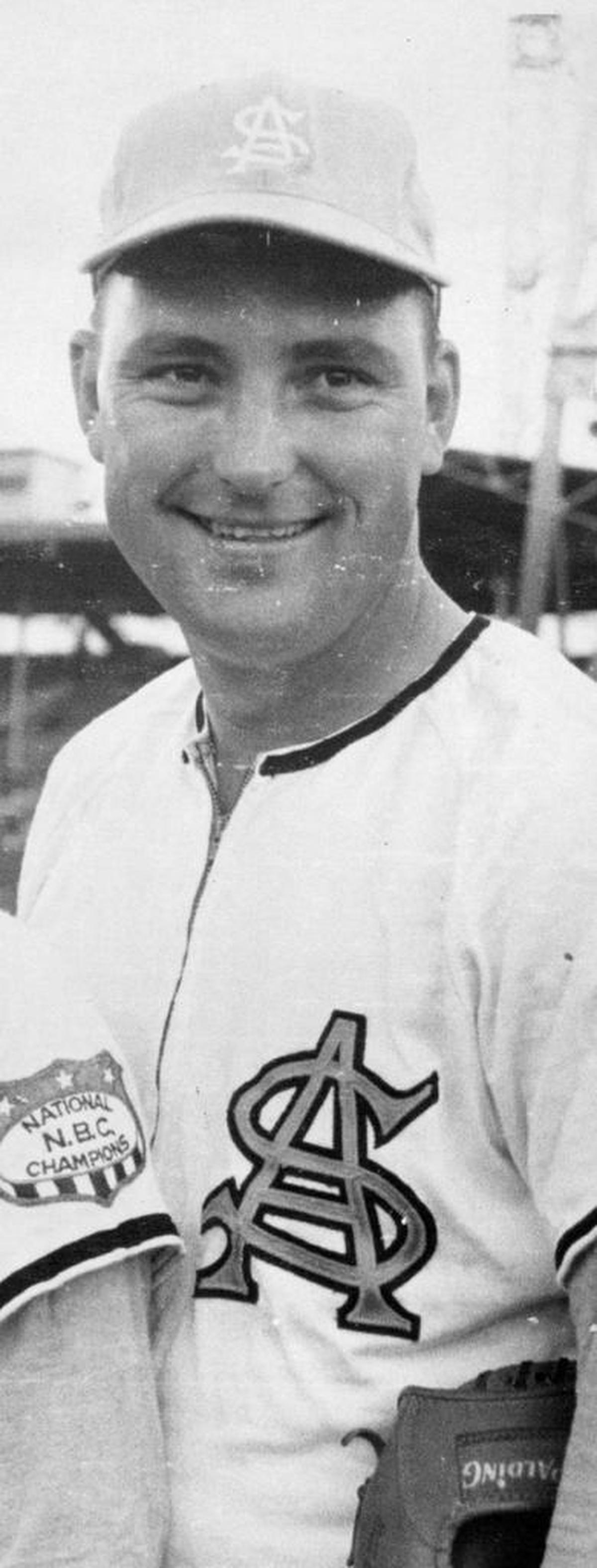 Dick Sanders was named NBC World Series All-American three times at third base after a minor-league career in the Yankees chain.