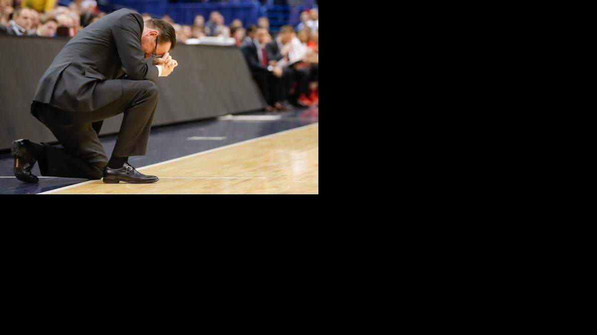 
Wichita State coach Gregg Marshall can't believe a foul call on Fred VanVleet during the second half Saturday against Illinois State.
