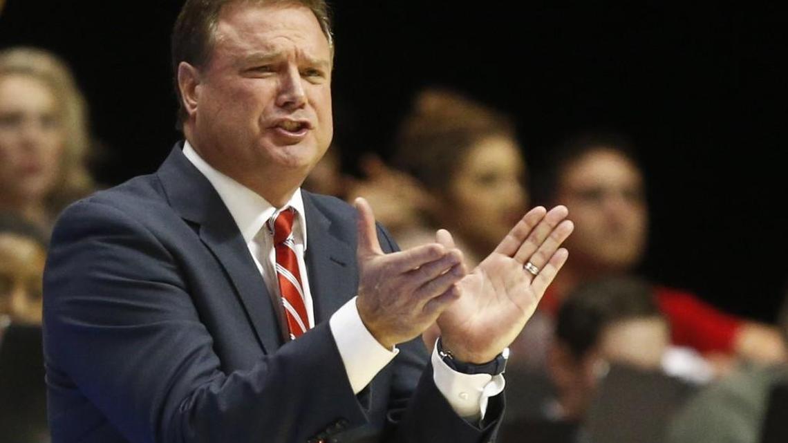 Kansas coach Bill Self is one win away from having a 12th straight Big 12 basketball championship.