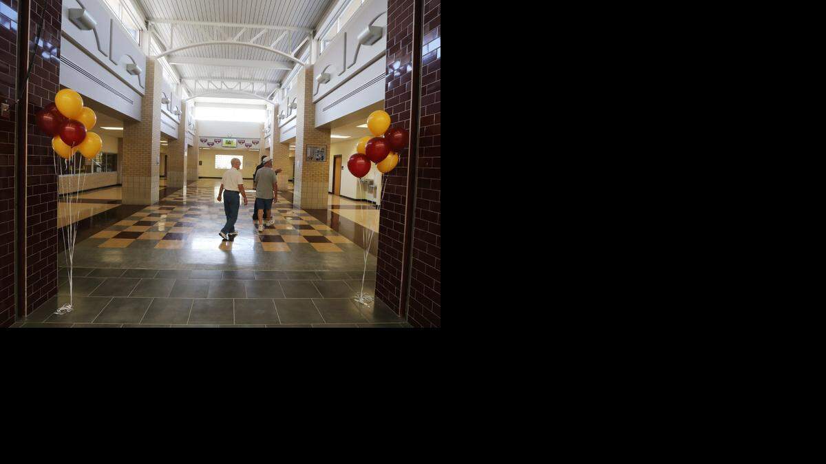 
West High dedicated a new pool and gymnasium on Thursday. The new complex includes band and choir rooms that also serve as storm shelters. The $12.7 million project took two years to complete.
