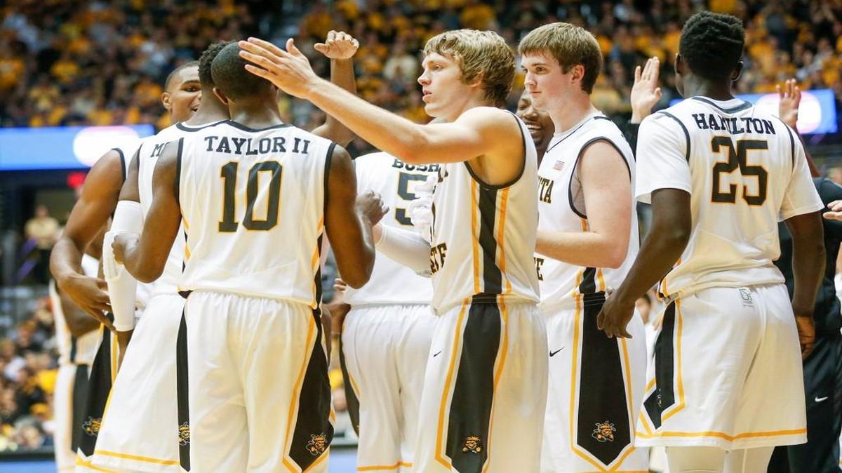 Wichita State’s Ron Baker, middle, has a flock of talented teammates this season.