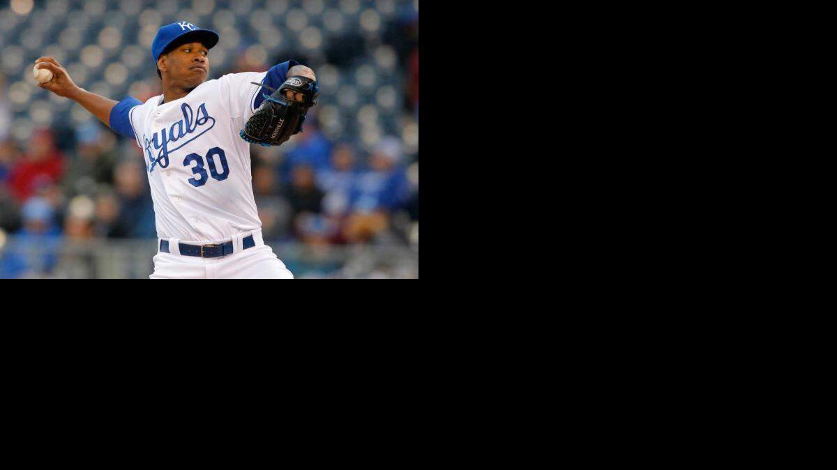 
Young Kansas City right-hander Yordano Ventura pitches for the Royals tonight in Game 2 of the World Series against the San Francisco Giants at Kauffman Stadium. The Giants have a 1-0 lead in the Series.
