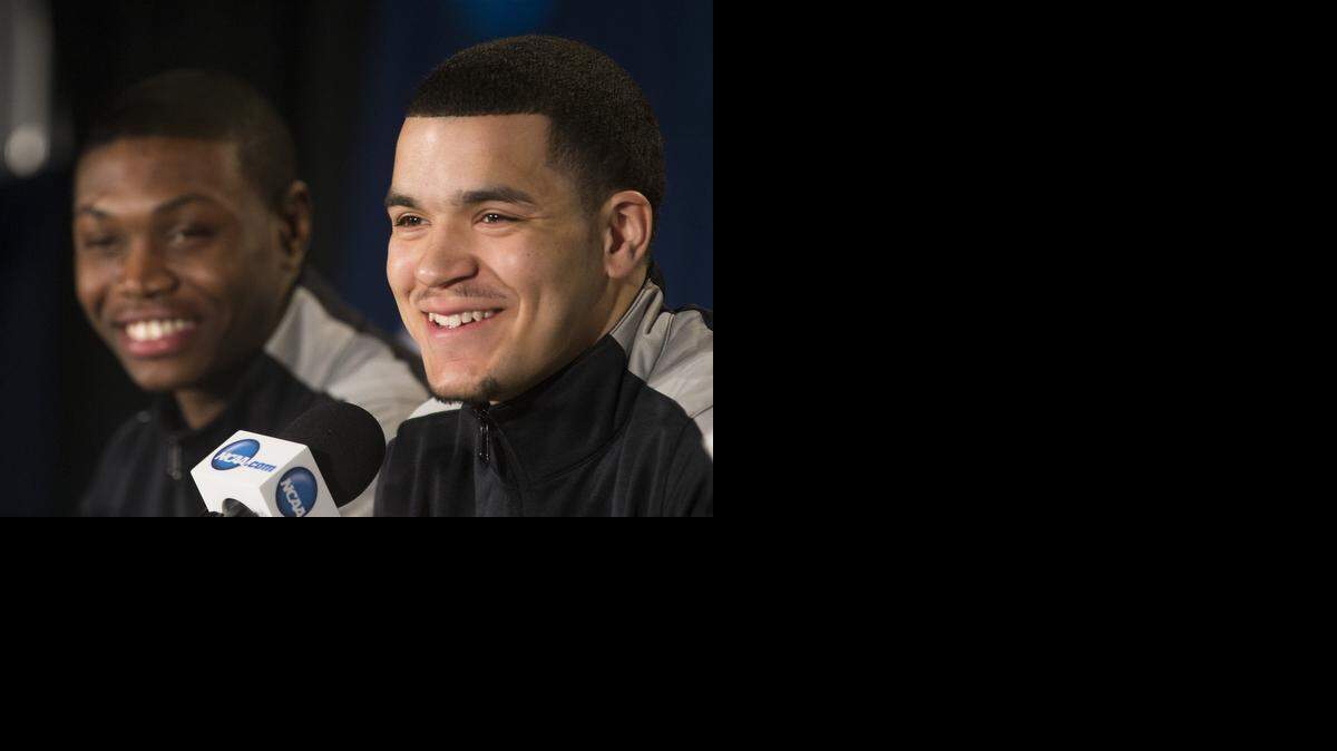 
Wichita State's Fred VanVleet, right, was named All-American by Blue Ribbon Basketball Yearbook.
