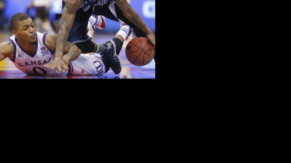 
Kansas sophomore guard Frank Mason (left) has been playing the best basketball of his career of late as the Jayhawks ready for the start of Big 12 play Wednesday night at Baylor.
