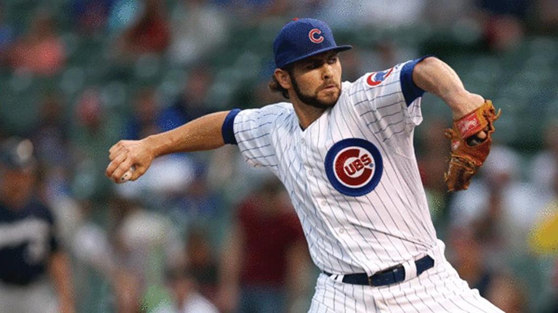 
Chicago Cubs right-hander Jake Arrieta is challenging the Dodgers’ Zack Greinke for the National League Cy Young Award.

