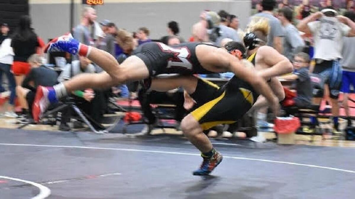 Maize freshman Kyle Haas has become one of Kansas’ most promising wrestlers.