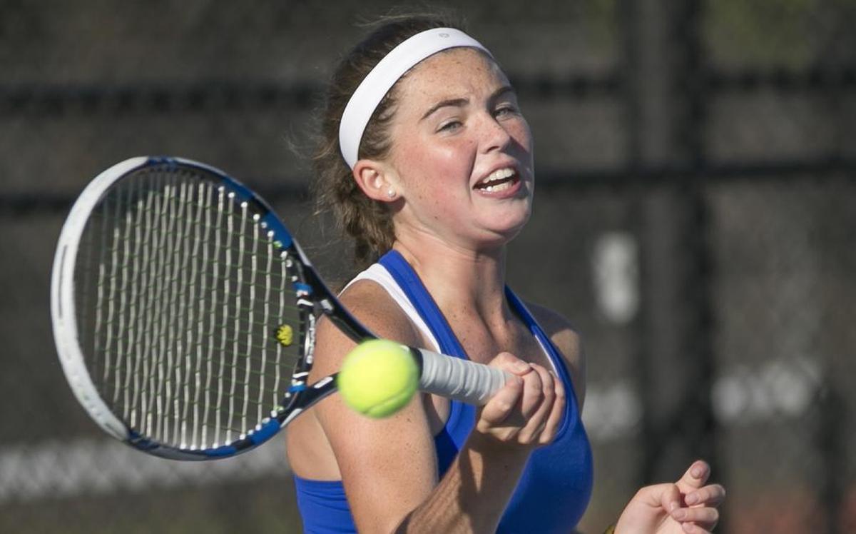 Kapaun’s Clara Whitaker won the Class 5A singles title as a freshman and will look to repeat in 2018.