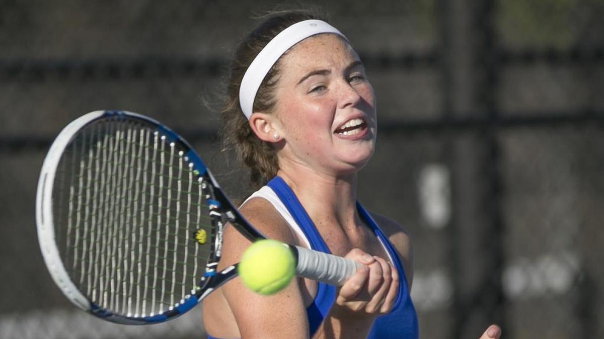 Kapaun’s Clara Whitaker won the Class 5A singles title as a freshman and will look to repeat in 2018.