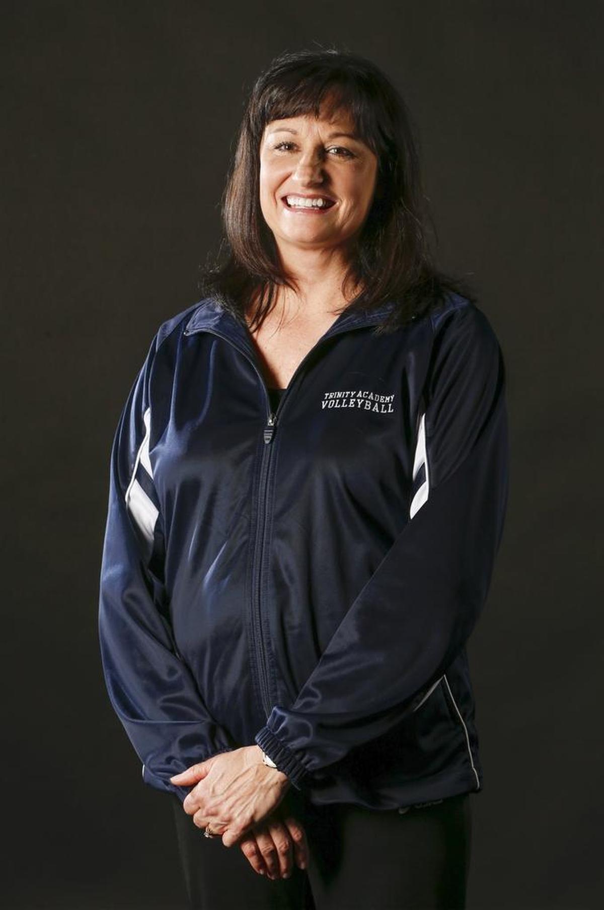 Trinity coach Marie Goscha is a member of the Wichita Eagle’s All-Metro volleyball team.